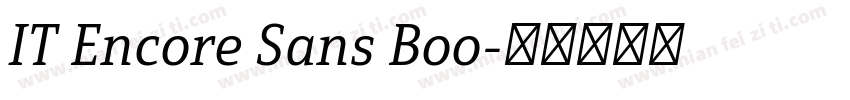 IT Encore Sans Boo字体转换